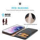 Dux Ducis Hivo Leather Flip Cover Echtleder Geldbörse für Karten und Dokumente Samsung Galaxy S22+ (S22 Plus) Schwarz