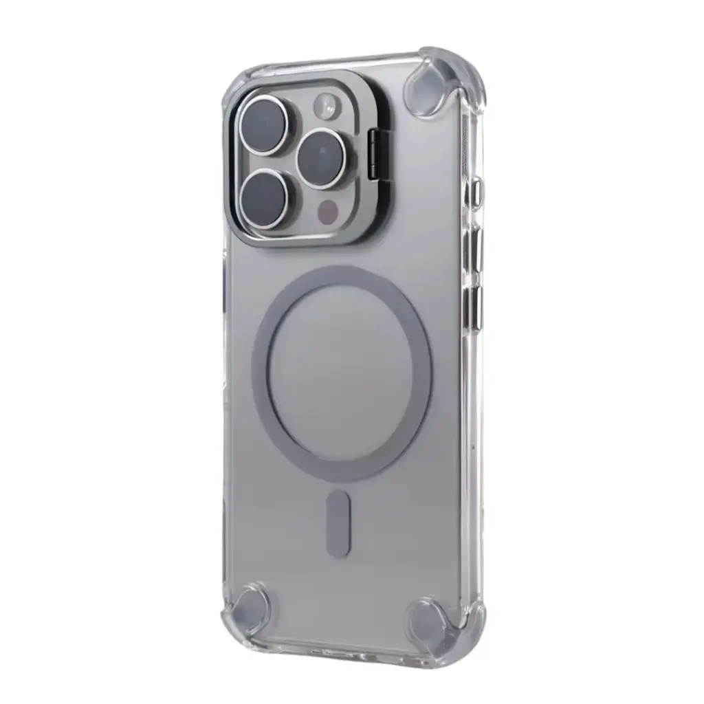 SUNIX Shovy MagSafe Hülle für iPhone 11 Case Kameraschutz Stand Silber