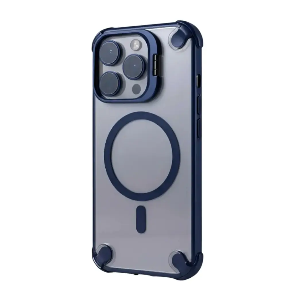 SUNIX Shovy MagSafe Hülle iPhone 13/14 Case Kameraschutz Stand Blau