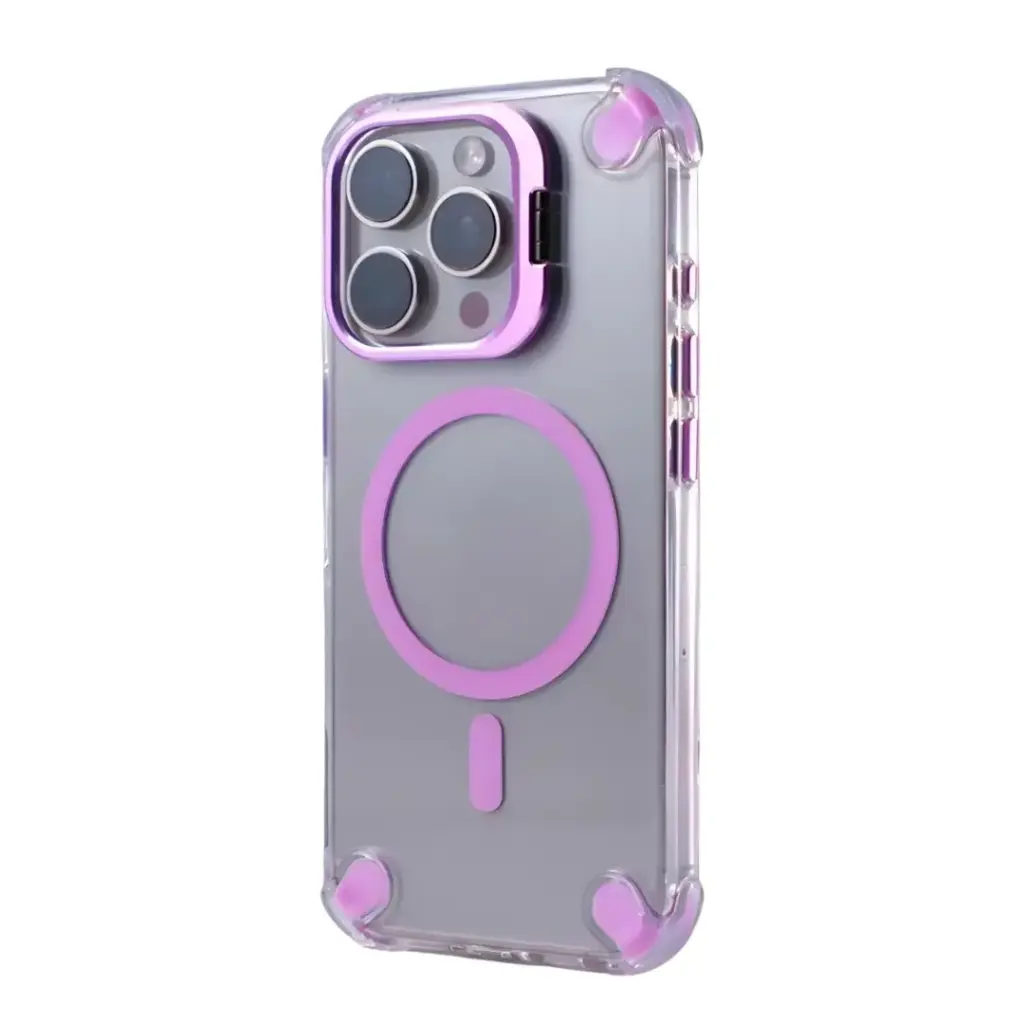 SUNIX Shovy MagSafe Hülle iPhone 14 Pro Max Case Kameraschutz Stand Lila