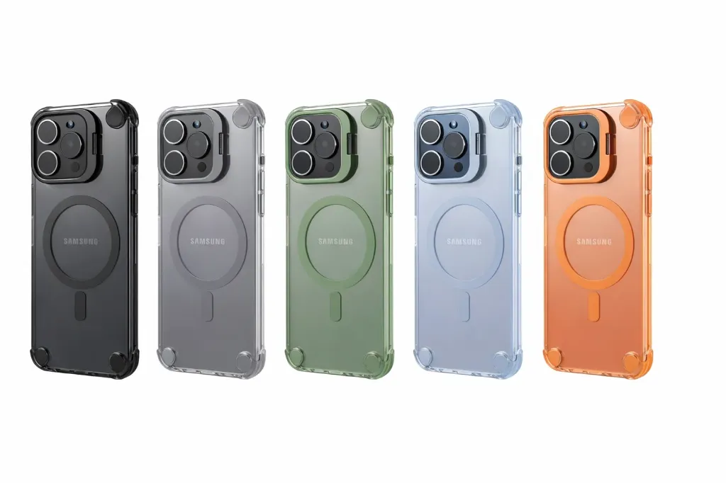 SUNIX SHOVY CASE für Samsung S26 – MagSafe – Transparent Grau – Standfunktion – Stoßfest