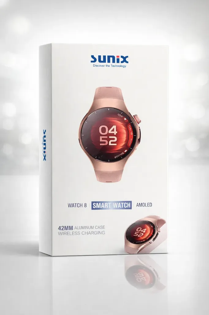 SUNIX WT08 Smartwatch Gold – Elegante Fitness Uhr