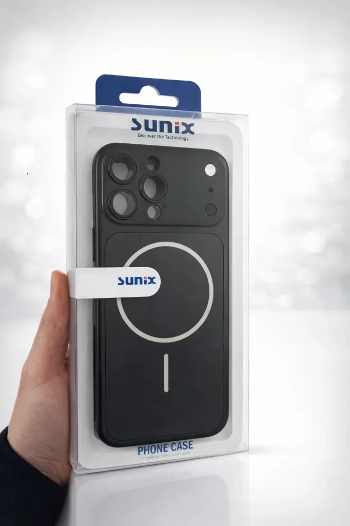 SUNIX REDESIGN CASE für iPhone 15 Pro – Schwarz – MagSafe – Stoßfest