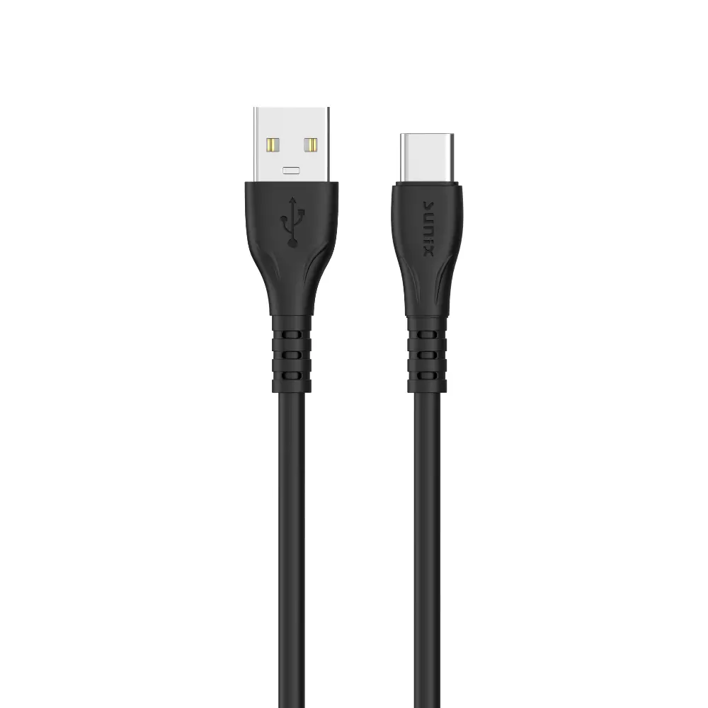 SUNIX SC96 USB-C Ladekabel Schwarz Schnellladekabel Typ-C Kabel
