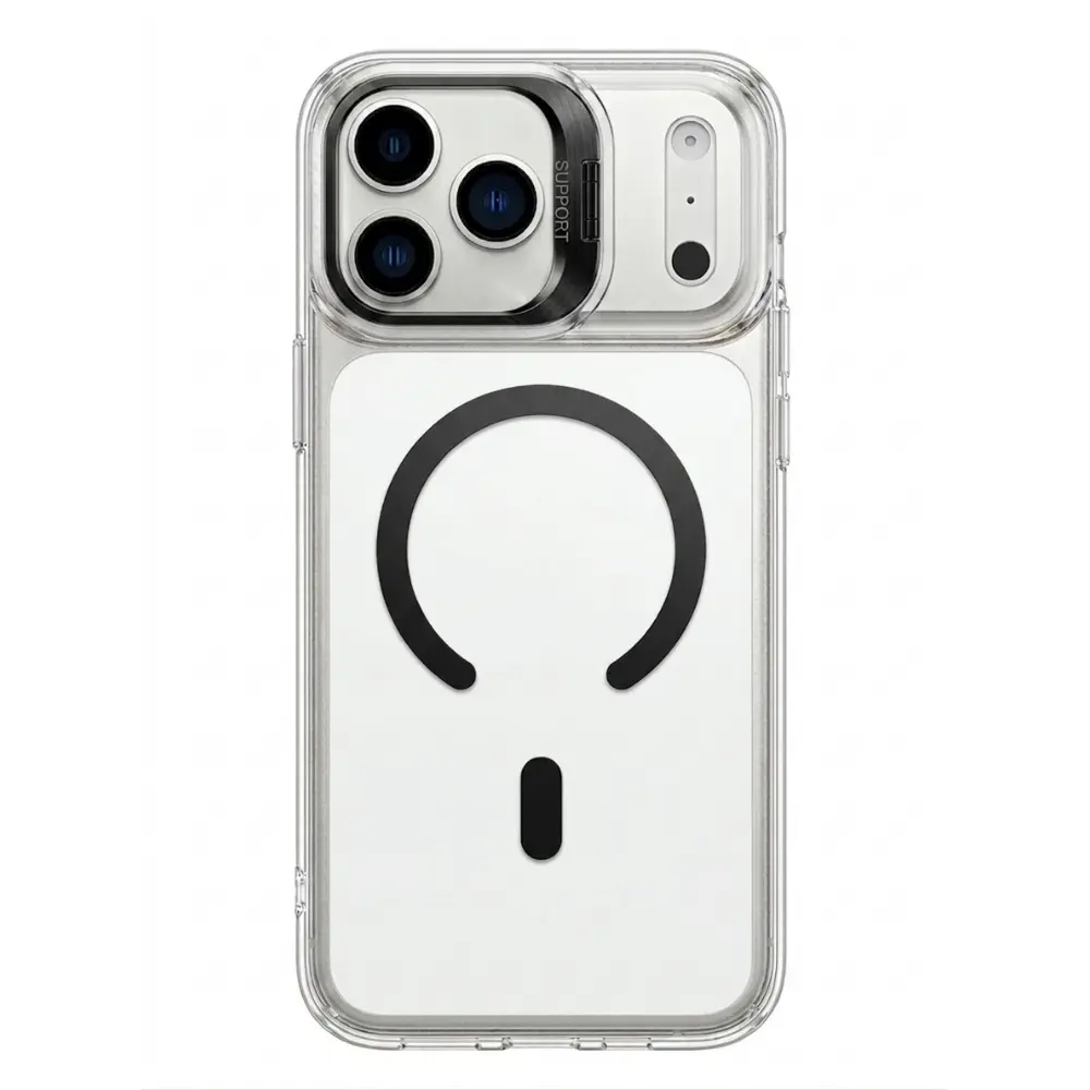 SUNIX Lucid Flip Case für iPhone 17 Pro Schwarz MagSafe Schutzhülle