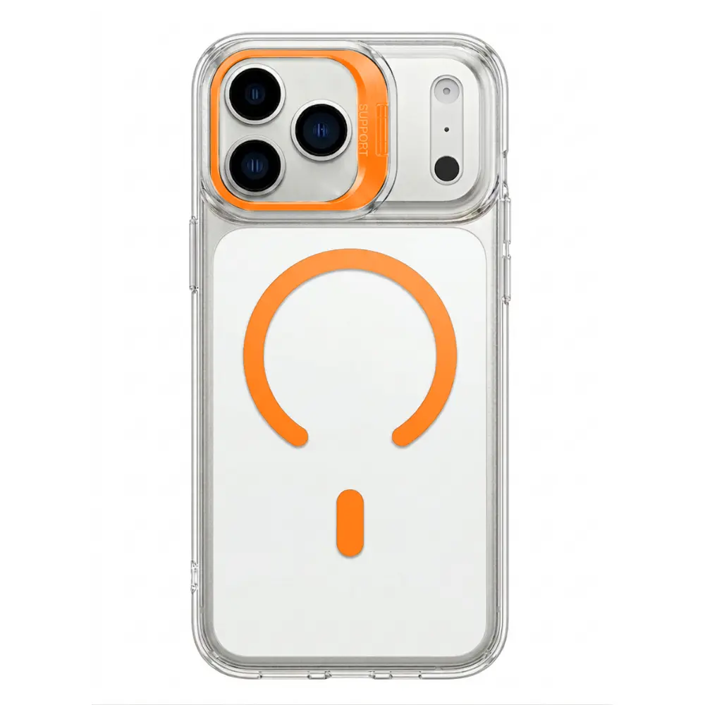 SUNIX iPhone 17 Pro Max Flip Case Klapphülle Wallet Handyhülle Orange