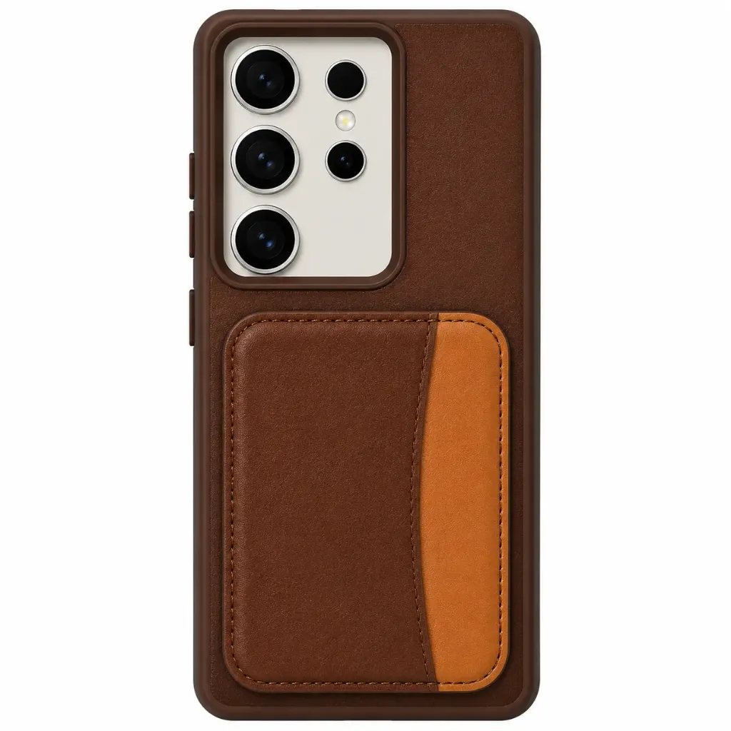 SUNIX SAMSUNG S26 Braun Wallet Case Klapphülle Handyhülle Kartenfach