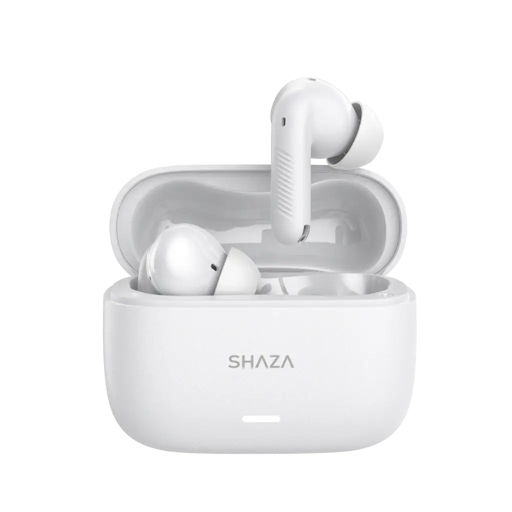 SHAZA S Sound SS3515 Bluetooth Earbuds ANC ENC 4 Mikrofone TWS Kopfhörer Weiß
