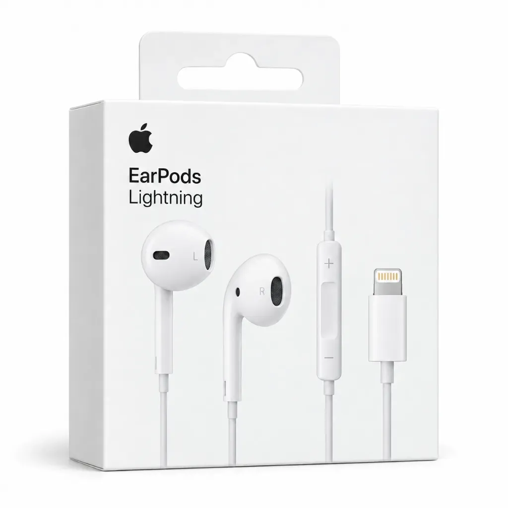 Apple EarPods Lightning Kopfhörer mit Mikrofon Kabel Headset MMTN2ZM/A Weiß
