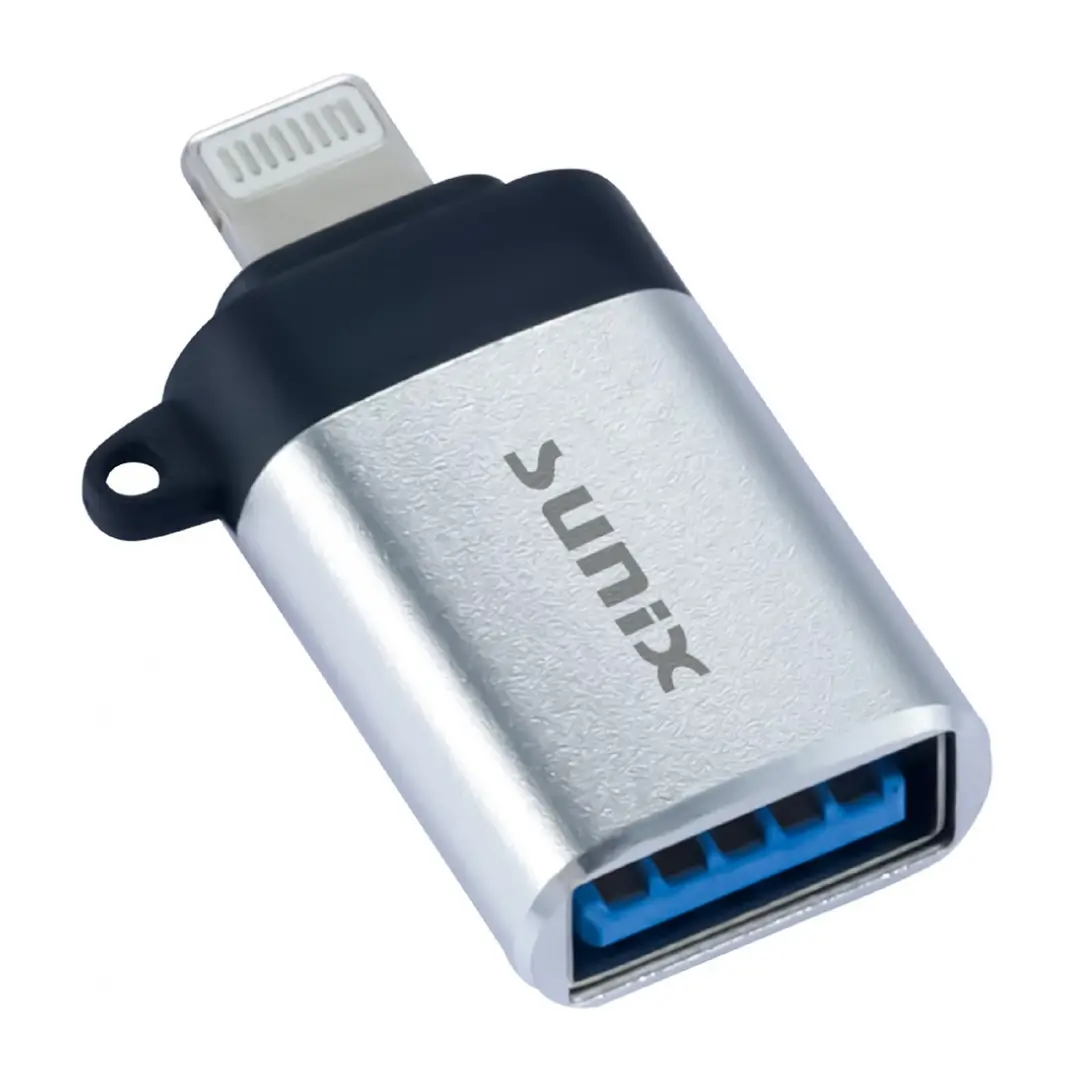Sunix CT-11 USB 3.0 auf 8Pin Adapter OTG Stecker Typ A zu 8-Pin Buchse Silber
