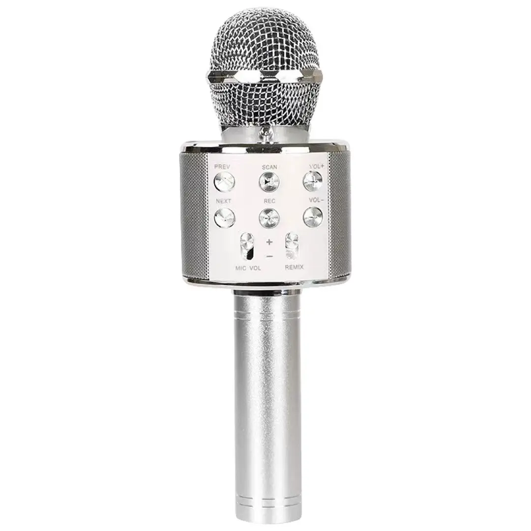 Sunix MCF-10 Bluetooth Mikrofon Karaoke Kabellos Lautsprecher Silber