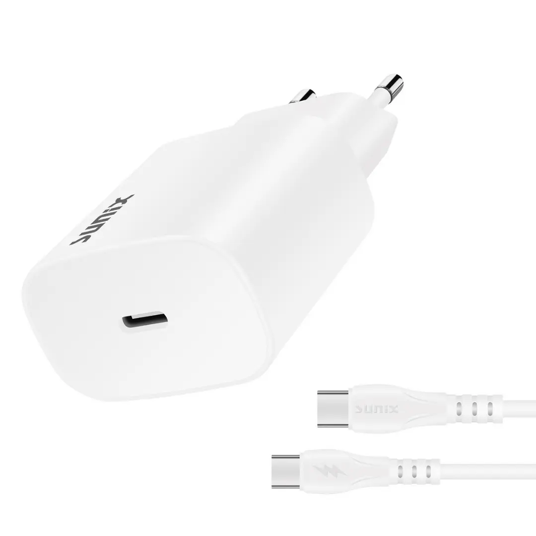 Sunix S40 Ladegerät 25W USB C Schnellladegerät Netzteil + USB C Kabel
