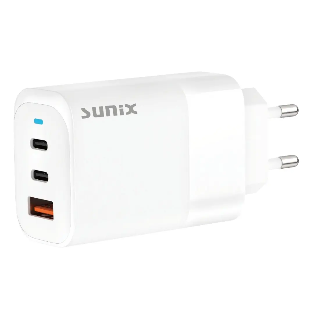 65W USB-C Ladegerät GaN Fast Charger 3-Port PD Laptop MacBook Samsung Netzteil