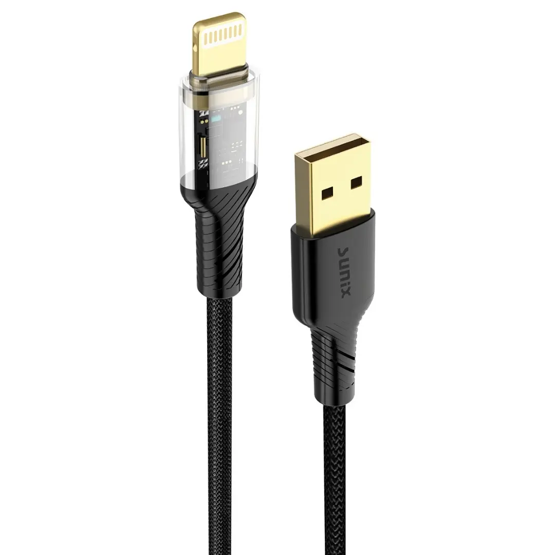 USB auf 8 Pin Kabel 3.4A Schnellladekabel iPhone Ladekabel Schwarz
