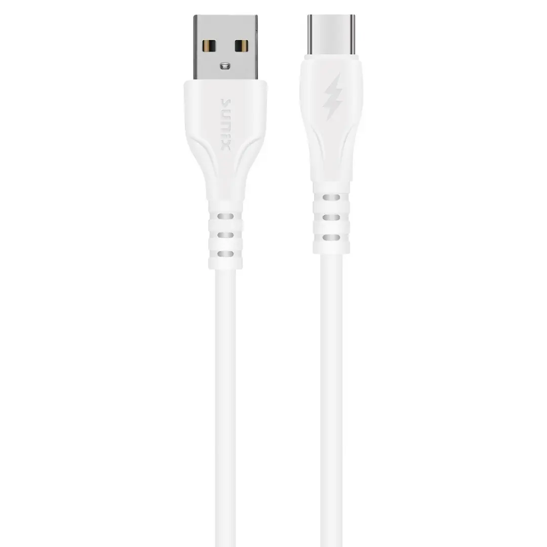 USB C Kabel 3A Schnellladekabel Type C Ladekabel Android Weiß