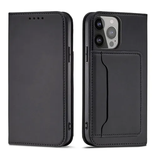 Magnetkartenetui für Samsung Galaxy S23 Flip Cover Wallet Stand schwarz