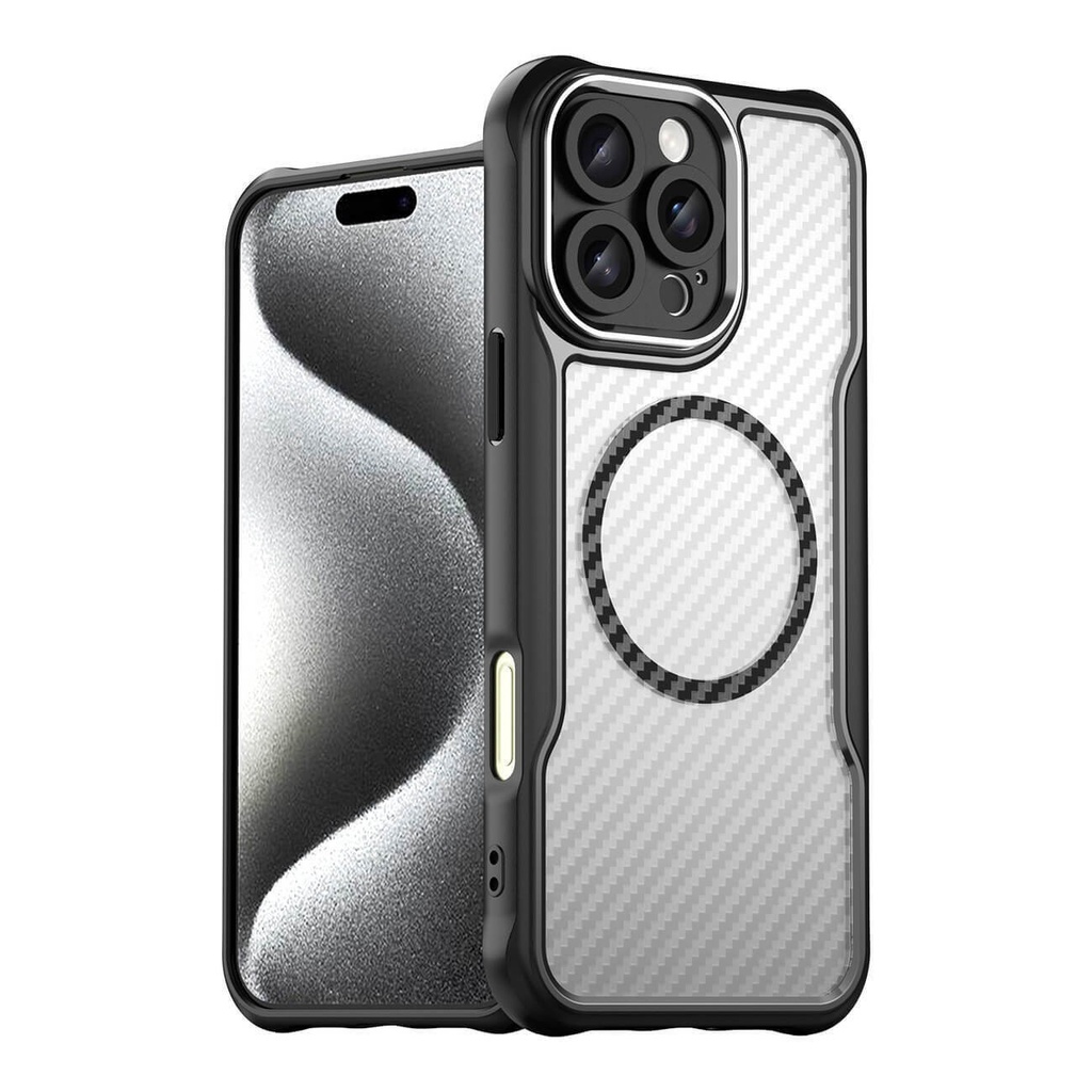 Leading Series MagSafe Silikonhülle Für iPhone 16 Pro Max - Schwarz