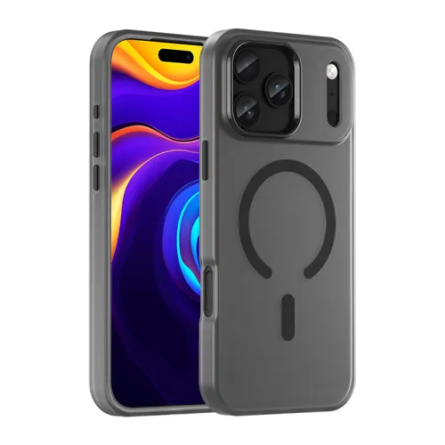 Magnetische Schleifhülle für iPhone 17 Pro Max, kompatibel mit MagSafe, Mattschwarz